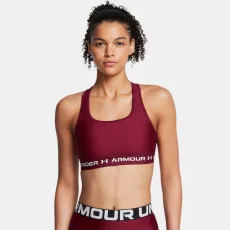 Armour® Mid Crossback Womens Sports Bra Cardinal / Cardinal / White Red Armour® Mid Crossback Womens Sports Bra Cardinal / Cardinal / White Red