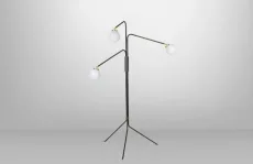 Array Floor Lamp bronze with bronze details and shiny opal glass - UK plug Array Floor Lamp bronze with bronze details and shiny opal glass - UK plug