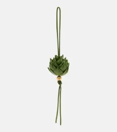 Artichoke leather bag charm Artichoke leather bag charm