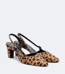 Ask Around calf hair slingback pumps Ask Around calf hair slingback pumps