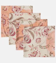 Asli set of 4 floral linen napkins Asli set of 4 floral linen napkins