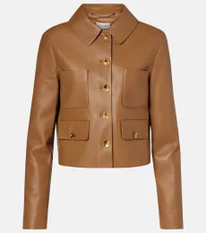 Astley cropped leather jacket Astley cropped leather jacket