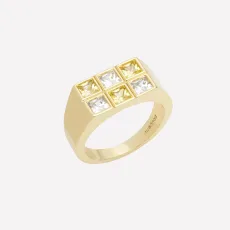 Astor Rectangle Signet Ring - 18k Gold Plated 7 Astor Rectangle Signet Ring - 18k Gold Plated 7