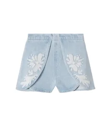 Asya embroidered denim shorts Asya embroidered denim shorts