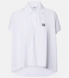 Asymmetric cotton pique Polo Shirt