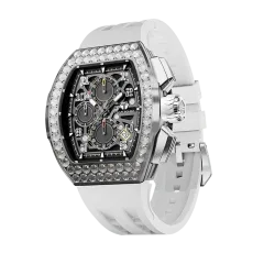 Atomic SeriesMen's Zirconium Classic Quartz Watch with Sapphire Crystal, Fluoro-Rubber Strap, 10 ATM Water Resistance, Interchangeable Design for Versatile Style Atomic SeriesMen's Zirconium Classic Quartz Watch with Sapphire Crystal, Fluoro-Rubber Strap, 10 ATM Water Resistance, Interchangeable Design for Versatile Style