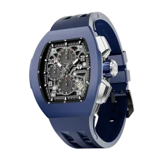 Atomic TB8214FKM-Blue Mens Fashion Watch, tonneau-style watch, eco-friendly fluororubber bezel and interchangeable accessories, 316L stainless steel case, 10ATM water resistance, luminescent sporty design, embodying youthful style Atomic TB8214FKM-Blue Mens Fashion Watch, tonneau-style watch, eco-friendly fluororubber bezel and interchangeable accessories, 316L stainless steel case, 10ATM water resistance, luminescent sporty design, embodying youthful style