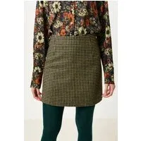 Aubin Burray A-Line Check Skirt - Fern