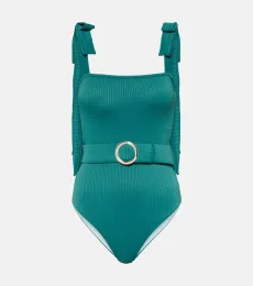 Audrey bow-detail belted swimsuit Audrey bow-detail belted swimsuit