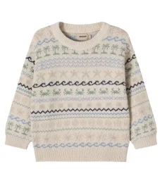 August cotton jacquard sweater