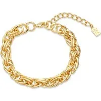 August Woods Gold Braided Chain Bracelet - Gold August Woods Gold Braided Chain Bracelet - Gold