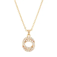 August Woods Gold Double Loop Pavé Necklace - Gold August Woods Gold Double Loop Pavé Necklace - Gold