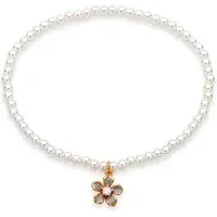 August Woods Gold Green Floral Pearl Bracelet - Gold August Woods Gold Green Floral Pearl Bracelet - Gold