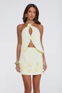 Aurora Jasmine Halter Top Lemon Aurora Jasmine Halter Top Lemon