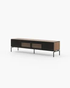 AUSTEN with drawers Media Unit Walnut Veneer Matte