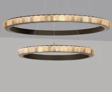 Avalon Halo X-Large - Ceiling Mounting Plate - DALI-A Chandelier bronze with honed alabaster