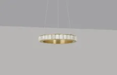 Avalon Medium - Ceiling Mounting Plate Chandelier satin brass with honed alabaster