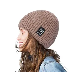 Aviator Hat Men's Winter Wool Hat for Women, Oversized Knitted Warm Winter Hat, Suitable for Cold Weather, One Size Cap Men Winter, khaki, One Size Aviator Hat Men's Winter Wool Hat for Women, Oversized Knitted Warm Winter Hat, Suitable for Cold Weather, One Size Cap Men Winter, khaki, One Size