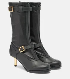 Aviator leather boots