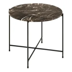 Avila Large Side Table With Brown Marble Effect Avila Large Side Table With Brown Marble Effect