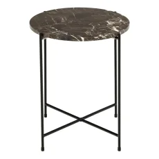 Avila Small Side Table With Brown Marble Effect Avila Small Side Table With Brown Marble Effect