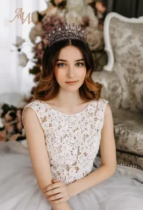 AW Crystal Wedding Tiaras Hair Accessories for Bride