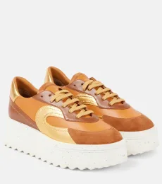Awake leather platform sneakers