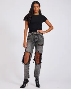 Awesome Baggies High Waist Straight Leg Denim Jeans Denim Jeans - Awesome Baggies Rodeo Grey Size 33 One Teaspoon Awesome Baggies High Waist Straight Leg Denim Jeans Denim Jeans - Awesome Baggies Rodeo Grey Size 33 One Teaspoon