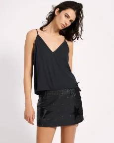 Axel Low Waist Micro Mini Leather Skirt - Black, MED Axel Low Waist Micro Mini Leather Skirt - Black, MED