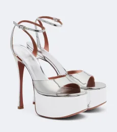 Aya mirrored leather platform sandals Aya mirrored leather platform sandals