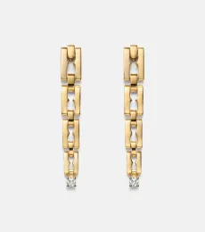 B.zero1 18kt gold drop earrings with diamonds