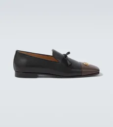 Babouchoes VLogo leather loafers Babouchoes VLogo leather loafers
