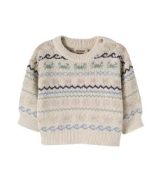 Baby August cotton jacquard sweater