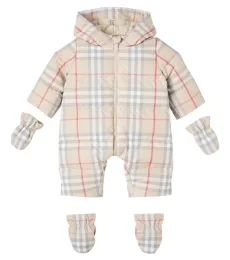 Baby Burberry Check down snowsuit