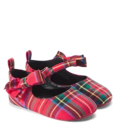 Baby Lou Babe checked Mary Jane flats Baby Lou Babe checked Mary Jane flats