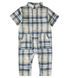 Baby Rhett plaid cotton jumpsuit Baby Rhett plaid cotton jumpsuit