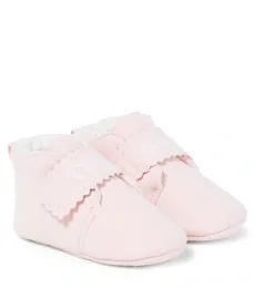Baby scalloped suede booties