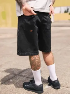 Baggy - Men Black Denim Shorts Baggy - Men Black Denim Shorts