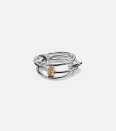 Bague en argent sterling, or 18 ct et diamants Bague en argent sterling, or 18 ct et diamants