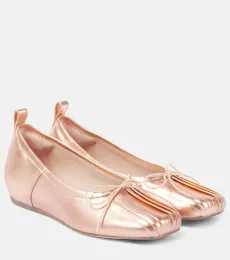 Bailarinas Classic de piel plisadas Bailarinas Classic de piel plisadas