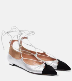 Bailarinas Gabi de piel metalizada con ante Bailarinas Gabi de piel metalizada con ante