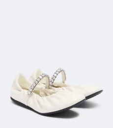 Bailarinas Mary Jane Jade de piel adornadas Bailarinas Mary Jane Jade de piel adornadas