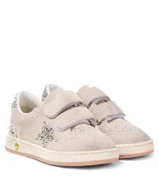 Ball Star glitter suede sneakers