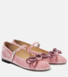 Ballerines Double Bow en velours Ballerines Double Bow en velours