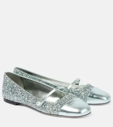 Ballerines Elisa en cuir à paillettes Ballerines Elisa en cuir à paillettes