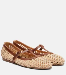Ballerines Mary Janes Aerati en raphia Ballerines Mary Janes Aerati en raphia