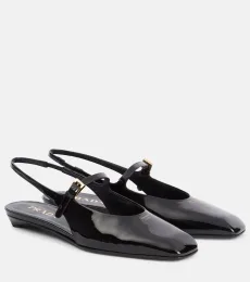Ballerines slingback en cuir verni Ballerines slingback en cuir verni