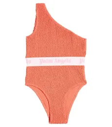 Bañador de un solo hombro con logo Bañador de un solo hombro con logo