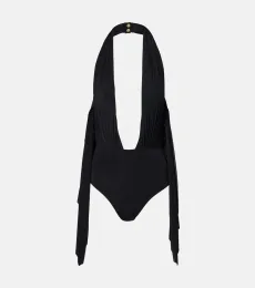 Bañador drapeado con escote halter Bañador drapeado con escote halter