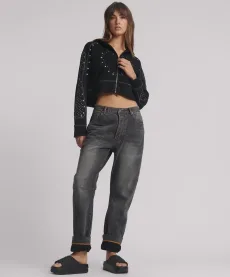 Bandits Low Waist Boyfriend Denim Jeans Worn Black Size 23 One Teaspoon Bandits Low Waist Boyfriend Denim Jeans Worn Black Size 23 One Teaspoon